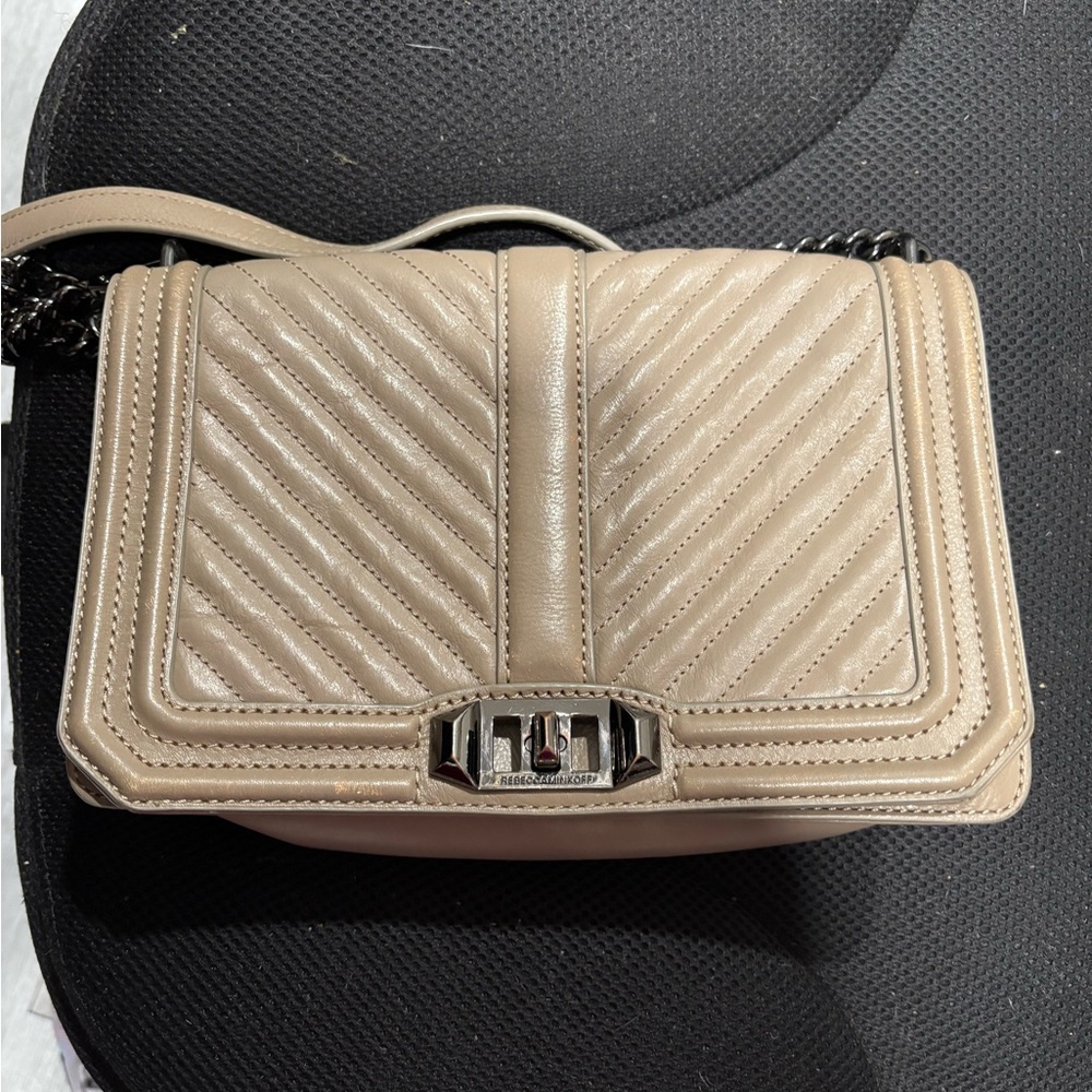 Rebecca Minkoff Tan Quilted Crossbody Bag